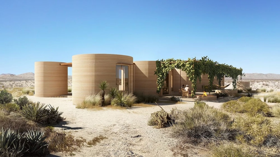 3D отпечатан хотел в пустинята