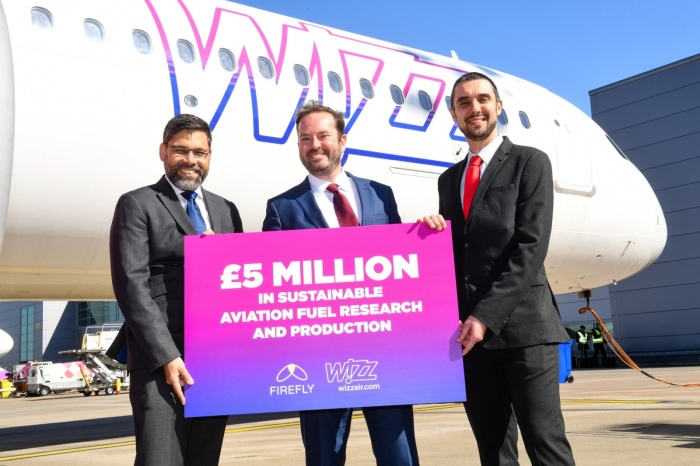 Wizz Air инвестира 5 млн. паунда в производителя на устойчиво авиационно гориво Firefly