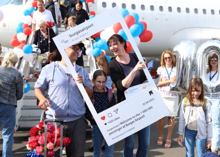 Летище Бургас посрещна пътник № 1 000 000 за сезон 2023